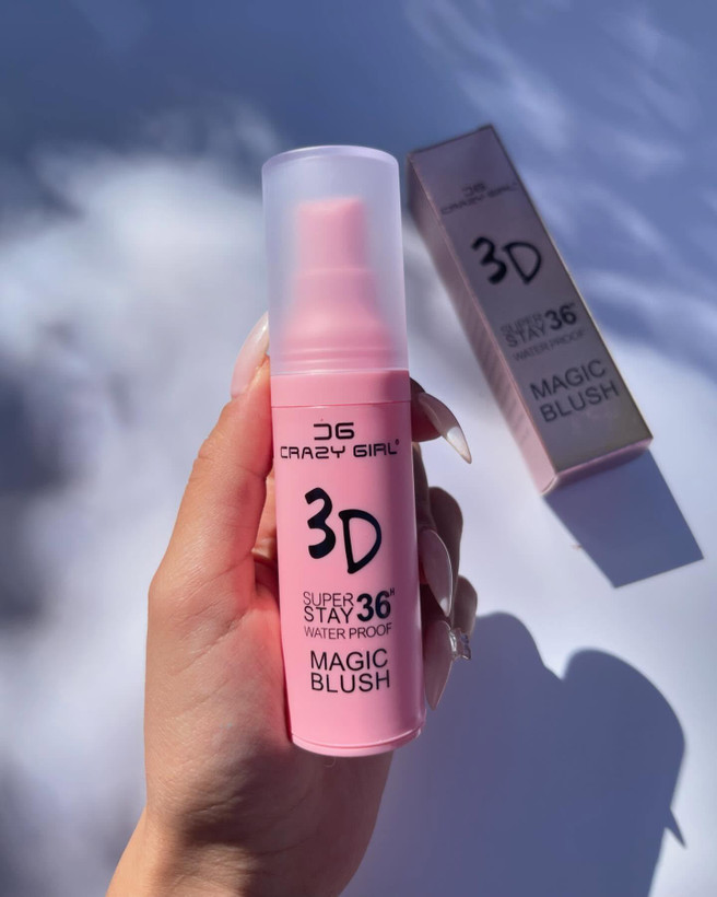رژگونه حرارتی رنگ صورتی لاو کیک برند 3Q beauty
