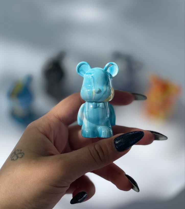 رژلب کره ای خرسی بافت مات و مخملی برند گیگ بیرGege bear ماندگاری بالا دارای جاکلیدی