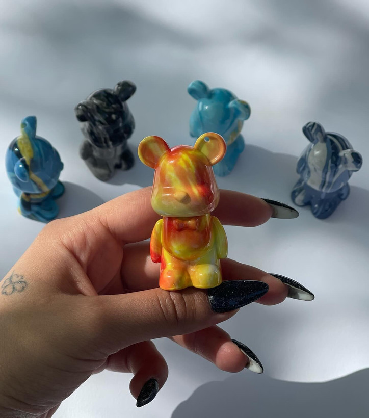رژلب کره ای خرسی بافت مات و مخملی برند گیگ بیرGege bear ماندگاری بالا دارای جاکلیدی