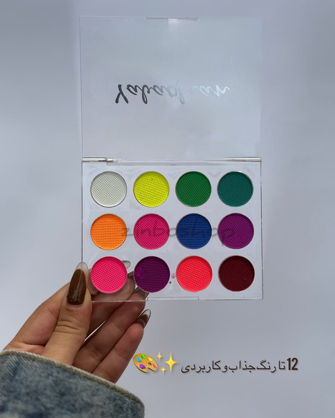 پالت خط چشم ابرنگی تابستونی (واتراکتیو) ۱۲ رنگ ،پیگمنت بالا