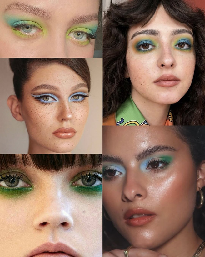 پالت سایه ۱۸ رنگ میس لارا miss lara , دارای ۲ طیف رنگی نارنجی،آبی پرپیگمنت و بدون ریزش