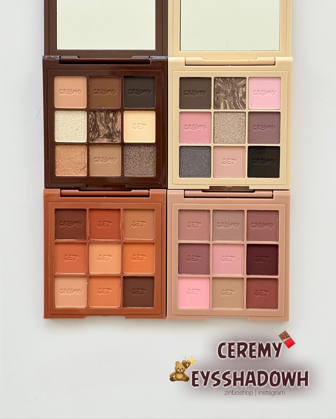 پالت سایه چشم CREAMY برند هدا موجی ، دارای ۴ طیف رنگی نود،پیگمنت بسیار بالا بدون ریزش